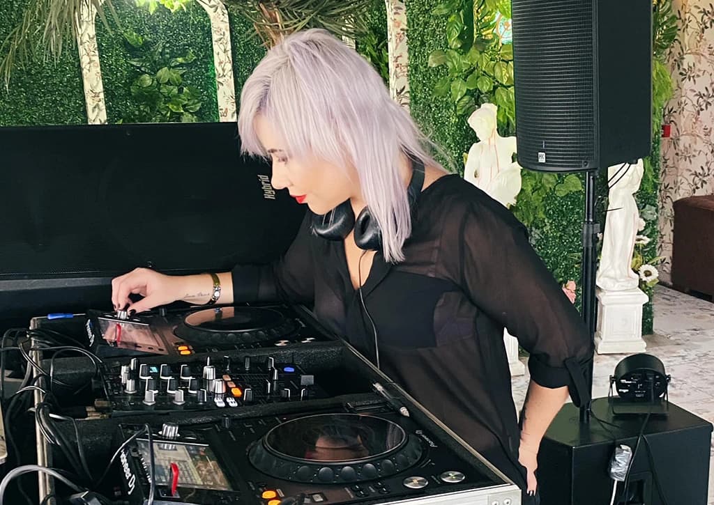 DJ Chaz behind the decks