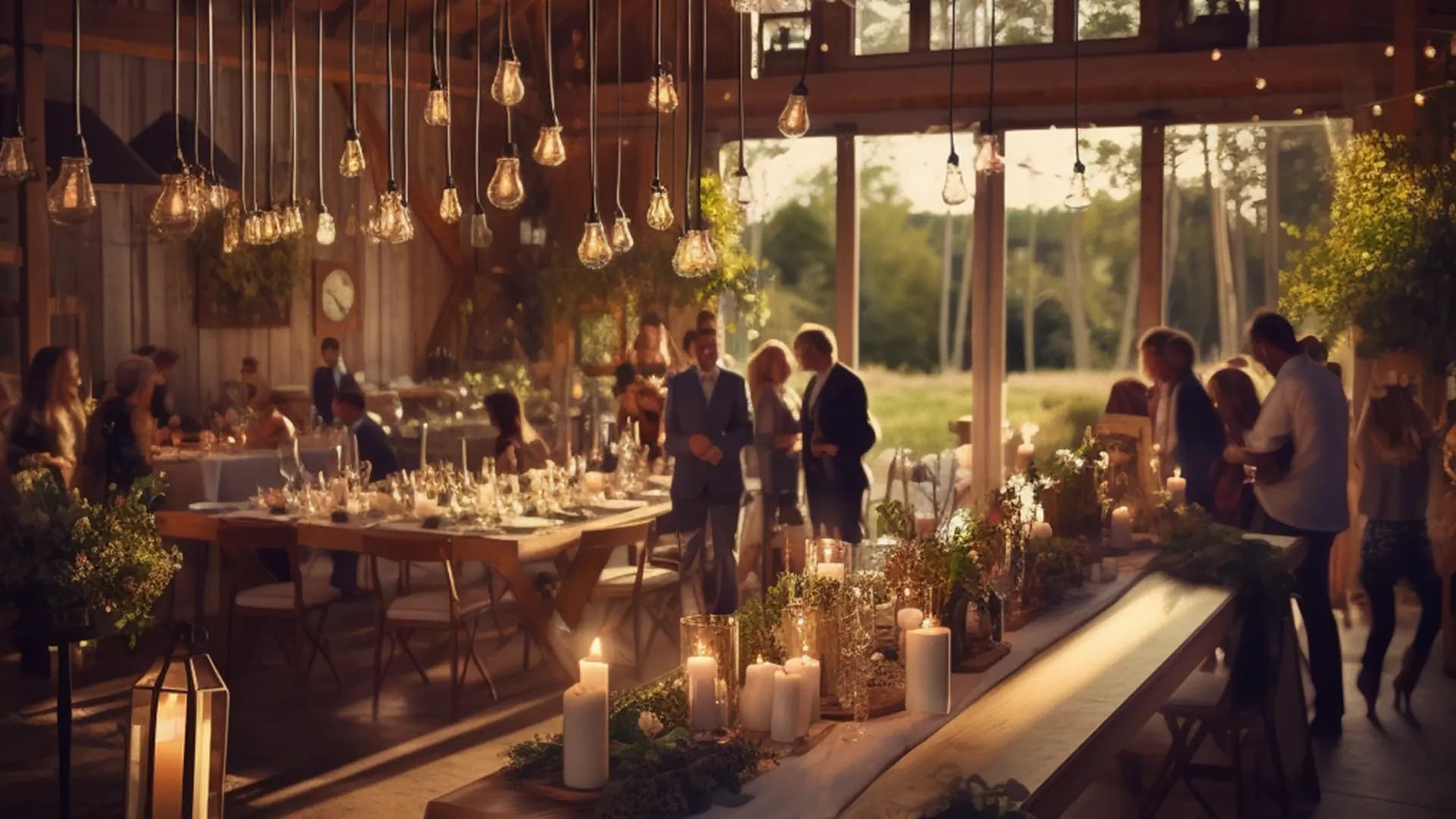 Venue interior setup for a DJ Chaz event